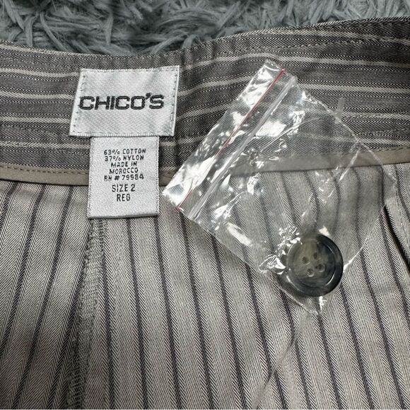 Chicos Striped Wide Leg Pants Size 2 (12) - Picture 7 of 8